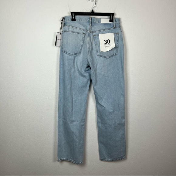 Re/Done 90s High Rise Loose Jeans Bleach Destroy Light Wash Denim Size 30 NWT - Picture 9 of 13
